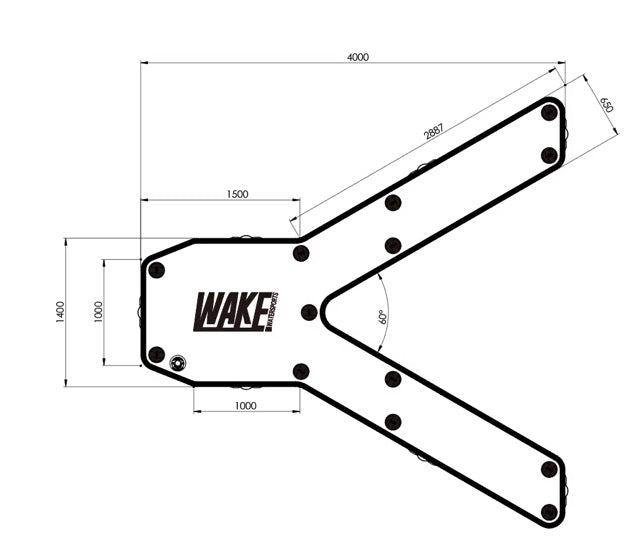 Wake Watersports Inflatable Y Dock 4m