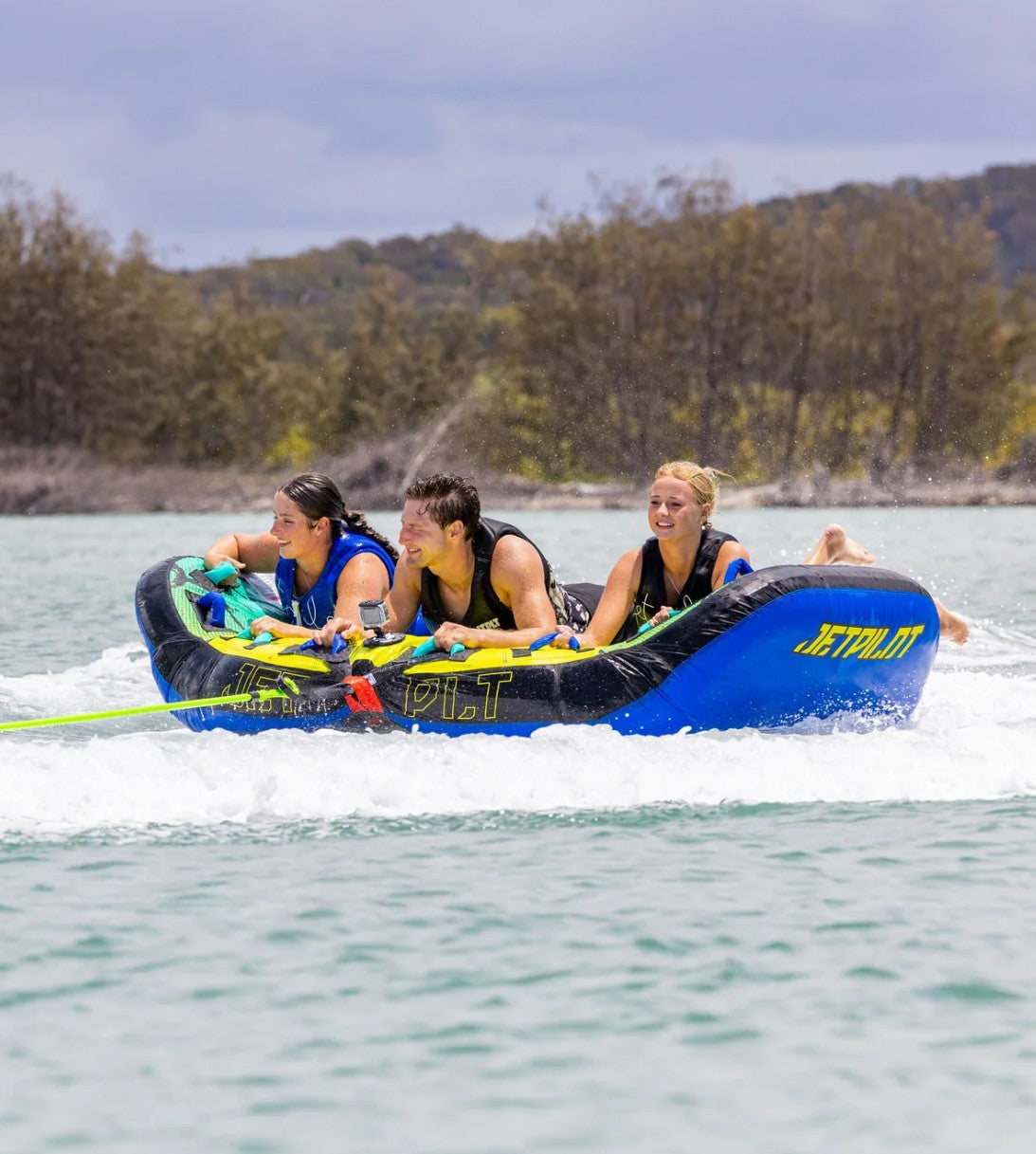 Jetpilot Wing 3 Person Towable Tube - Lime/Blue