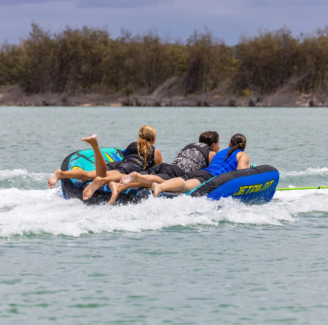 Jetpilot Wing 3 Person Towable Tube - Lime/Blue