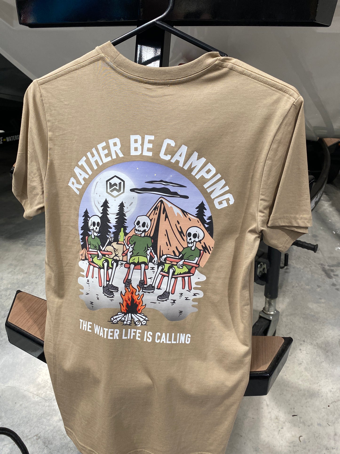 Wake Watersports Rather be Camping Tee Mens